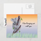 Niedliche australische Koala-Bärn-Postkarte Postkarte (Vorne/Hinten)