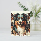 Niedliche Australische Schäfermalerei Postkarte (Stehend Vorderseite)