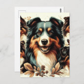Niedliche Australische Schäfermalerei Postkarte (Vorne/Hinten)