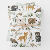 Niedliche Australische Tiere Grüne Birthday Baby B Geschenkpapier Set (Beispiel)