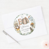 Niedliche australische Tiere Grünpflanzen Kinderdu Runder Aufkleber (Umschlag)