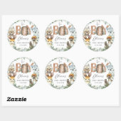 Niedliche australische Tiere Grünpflanzen Kinderdu Runder Aufkleber (Blatt)