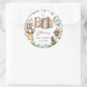 Niedliche australische Tiere Grünpflanzen Kinderdu Runder Aufkleber (Tasche)