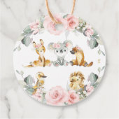 Niedliche australische Tiere Rosa Blumengrün Geschenkanhänger (Rückseite)