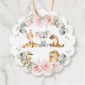 Niedliche australische Tiere Rosa Blumengrün Geschenkanhänger (Rückseite)