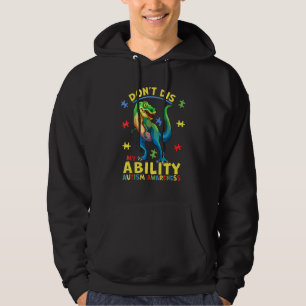 Niedliche Autismus Bewusstsein Dinosaurier Trex Pu Hoodie