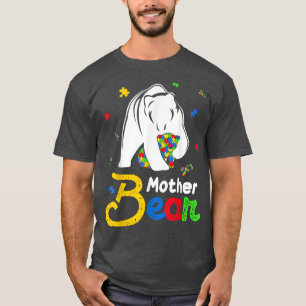 Niedliche Autismus Bewusstsein Mutter Bärenfamilie T-Shirt