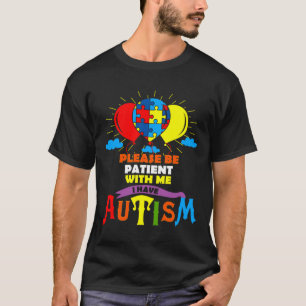 Niedliche Autismus-Sprechblasen bitte geduldig mit T-Shirt