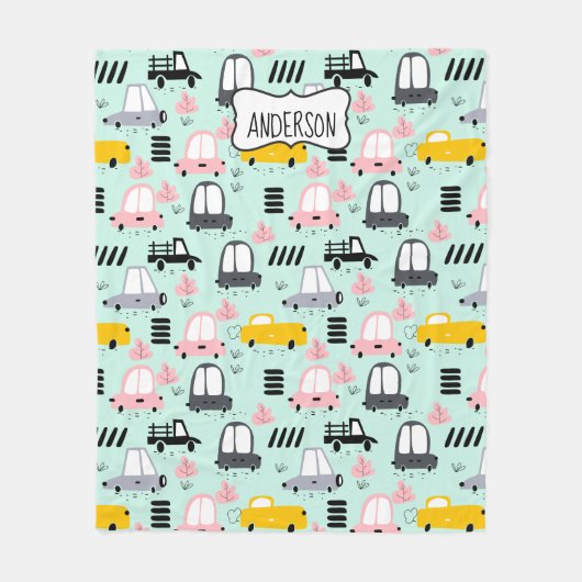 Niedliche Autos Fleece Blanket, mittel (Vorderseite)