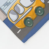 Niedliche Autos im Stadtmuster für kleine Jungen b Fleecedecke (Ecke)