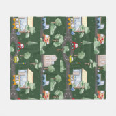 Niedliche Autos im Stadtmuster für Kleine Jungen G Fleecedecke (Vorderseite (Horizontal))