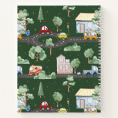 Niedliche Autos im Stadtmuster für Kleine Jungen G Notizblock (Rückseite)