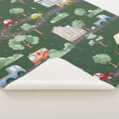 Niedliche Autos im Stadtmuster für Kleine Jungen G Sherpadecke (3/4)