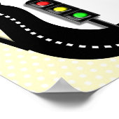 Niedliche Autos Jungs Zimmer Personalisiert Name B Poster (Ecke)