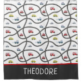 Niedliche Autos Kindername Kinderbad Duschvorhang (Vorderseite)