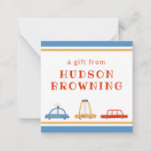 Niedliche Autos Personalisierte Geschenkgutscheine Mitteilungskarte (Vorderseite)