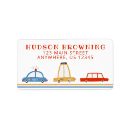 Niedliche Autos Personalisierte Rücksendeadressen- Adressaufkleber