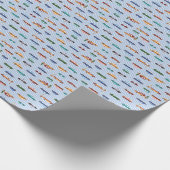 Niedliche Autoskizze: Einfach Nahtlos Geschenkpapier (Ecke)