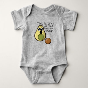 Niedliche Avocado deshalb können wir Nizza Sachen Baby Strampler