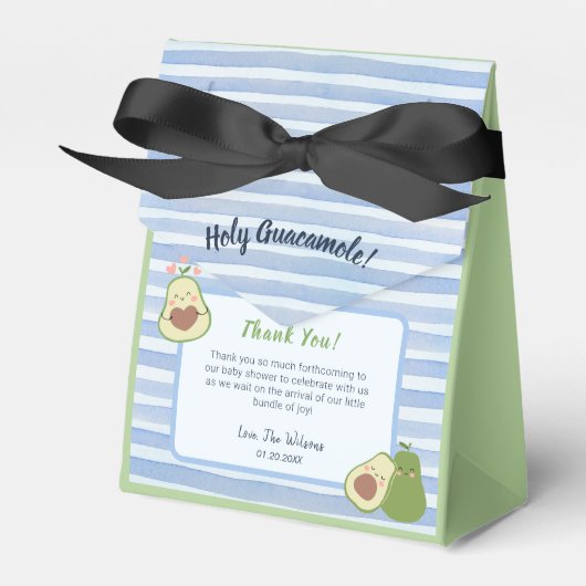 Niedliche Avocado Gender Neutral Twins Baby Dusche Geschenkschachtel (Vorderseite)