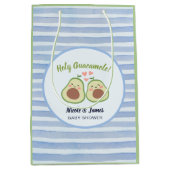 Niedliche Avocado Gender Neutral Twins Baby Dusche Mittlere Geschenktüte (Vorderseite)