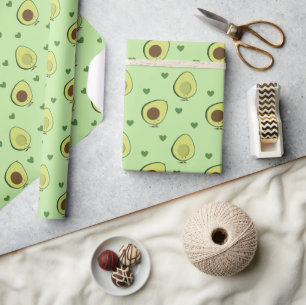 Niedliche Avocado Herzerkrankung Geschenkpapier