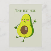 Niedliche Avocado-Nachricht Postkarte (Vorderseite)