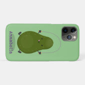Niedliche Avocado-Springseil-Cartoon-Abbildung Case-Mate iPhone Hülle (Rückseite (Horizontal))