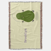 Niedliche Avocado-Springseil-Cartoon-Abbildung Decke (Vorderseite Vertikal)