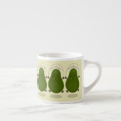 Niedliche Avocado-Springseil-Cartoon-Abbildung Espressotasse (Rechts)