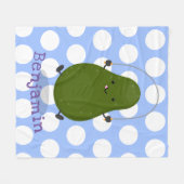 Niedliche Avocado-Springseil-Cartoon-Abbildung Fleecedecke (Vorderseite (Horizontal))