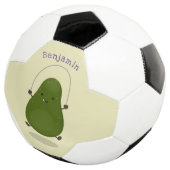 Niedliche Avocado-Springseil-Cartoon-Abbildung Fußball (Dreiviertel)