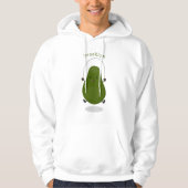 Niedliche Avocado-Springseil-Cartoon-Abbildung Hoodie (Vorderseite)