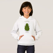 Niedliche Avocado-Springseil-Cartoon-Abbildung Hoodie (Vorne ganz)