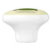 Niedliche Avocado-Springseil-Cartoon-Abbildung Keramikknauf (Seitenansicht)