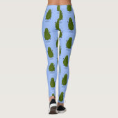 Niedliche Avocado-Springseil-Cartoon-Abbildung Leggings (Rückseite)