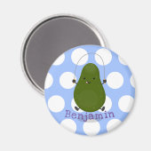 Niedliche Avocado-Springseil-Cartoon-Abbildung Magnet (Vorderseite/Rückseite)