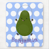Niedliche Avocado-Springseil-Cartoon-Abbildung Mousepad (Vorne)