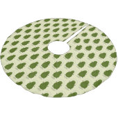 Niedliche Avocado-Springseil-Cartoon-Abbildung Polyester Weihnachtsbaumdecke (Schrägansicht)