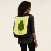 Niedliche Avocado-Springseil-Cartoon-Abbildung Rucksack (Ausgewaschen)
