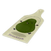 Niedliche Avocado-Springseil-Cartoon-Abbildung Schneidebrett (Ecke)