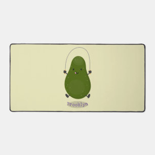 Niedliche Avocado-Springseil-Cartoon-Abbildung Schreibtischunterlage