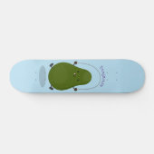 Niedliche Avocado-Springseil-Cartoon-Abbildung Skateboard (Horizontal)