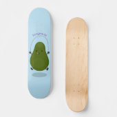 Niedliche Avocado-Springseil-Cartoon-Abbildung Skateboard (Vorderseite)