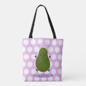 Niedliche Avocado-Springseil-Cartoon-Abbildung Tasche (Rückseite)