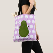 Niedliche Avocado-Springseil-Cartoon-Abbildung Tasche (Von Nahem)