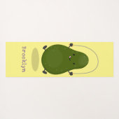 Niedliche Avocado-Springseil-Cartoon-Abbildung Yogamatte (Rückseite (Horizontal))