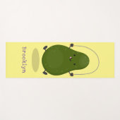 Niedliche Avocado-Springseil-Cartoon-Abbildung Yogamatte (Vorderseite (Horizontal))
