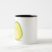Niedliche Avocadopaare Zweifarbige Tasse (Mittel)