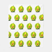niedliche Avocados Fleecedecke (Vorderseite)